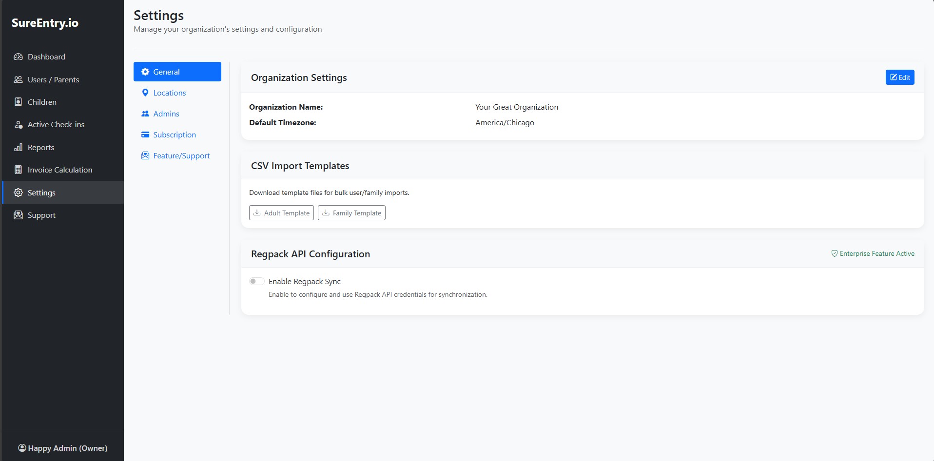 Settings Overview